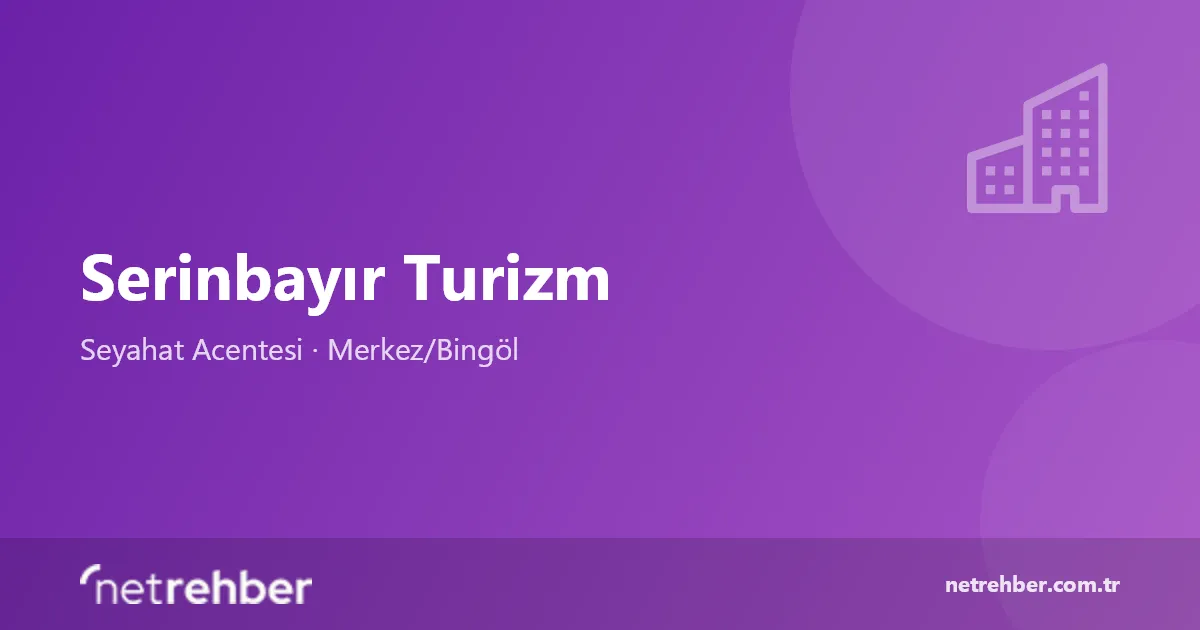 Serinbayır Turizm kapak görseli