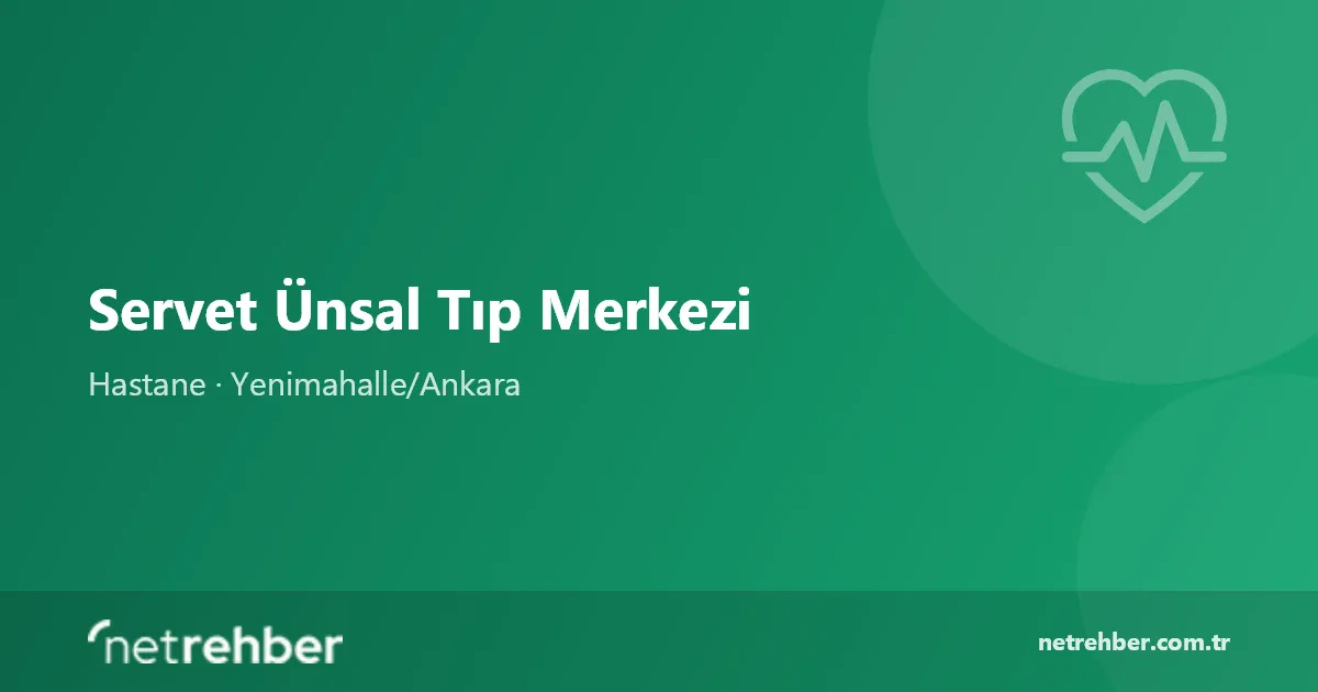 Servet Ünsal Tıp Merkezi kapak görseli