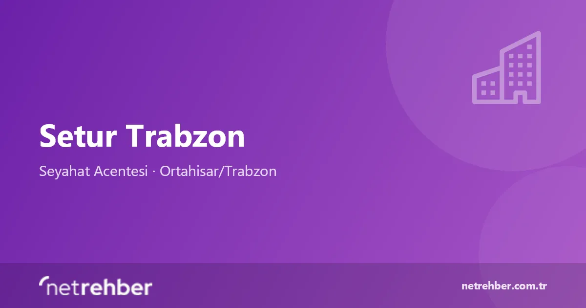 Setur Trabzon kapak görseli