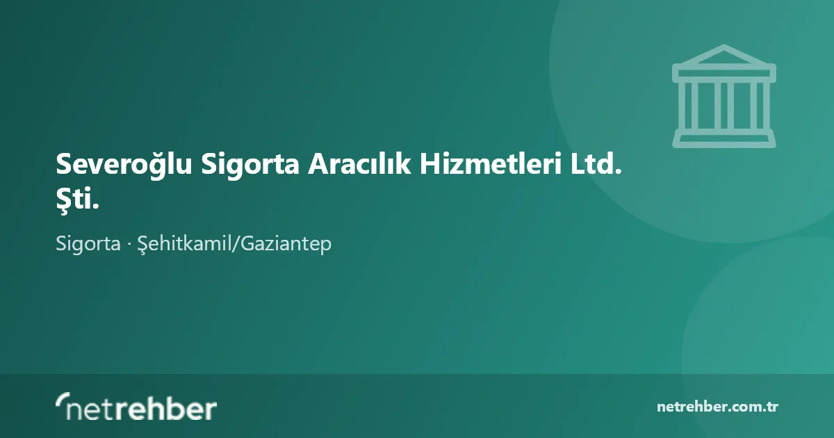 Severoğlu Sigorta Aracılık Hizmetleri Ltd. Şti. kapak görseli