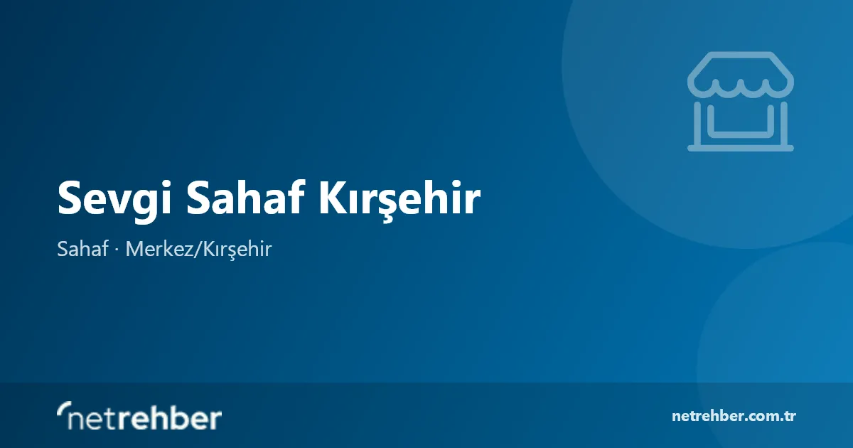 Sevgi Sahaf Kırşehir kapak görseli