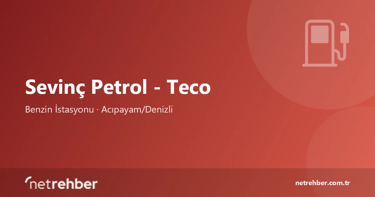 Sevinç Petrol - Teco kapak görseli