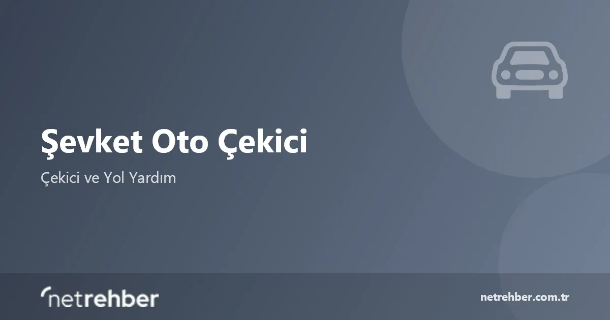 Şevket Oto Çekici kapak görseli