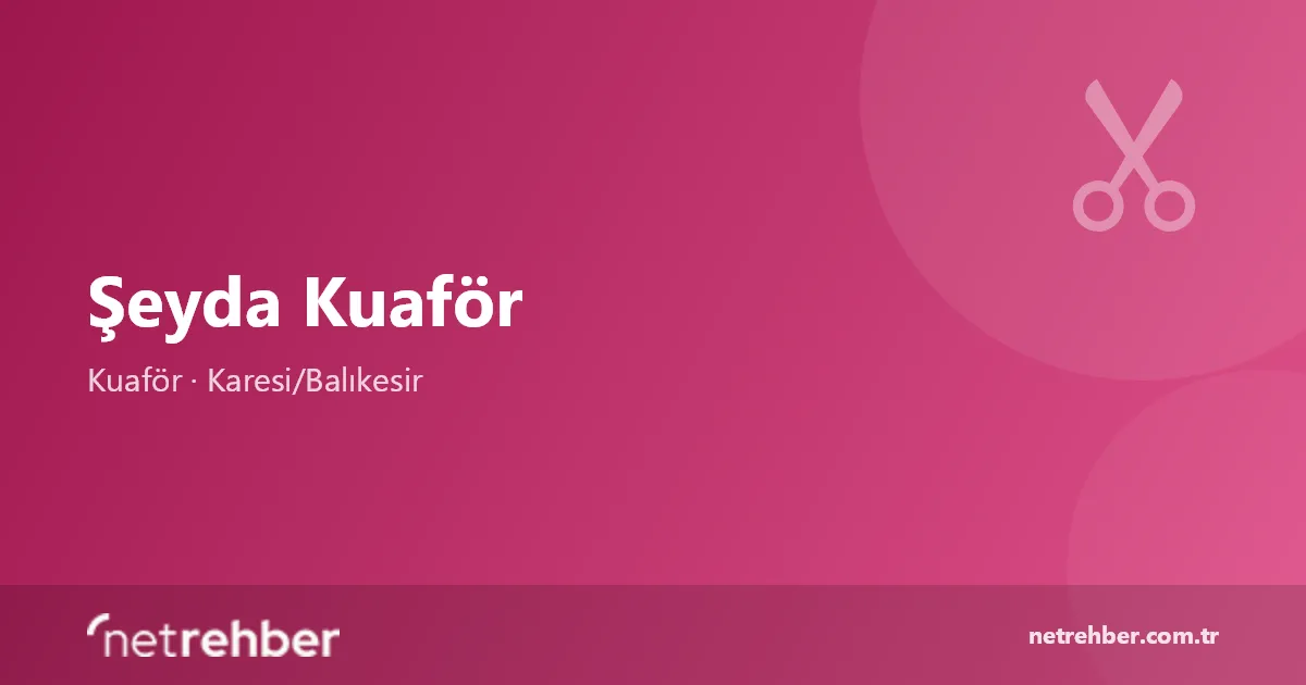 Şeyda Kuaför kapak görseli