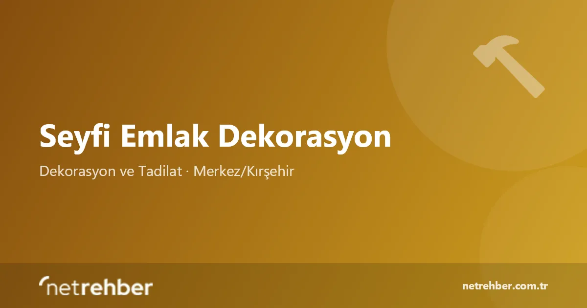 Seyfi Emlak Dekorasyon kapak görseli