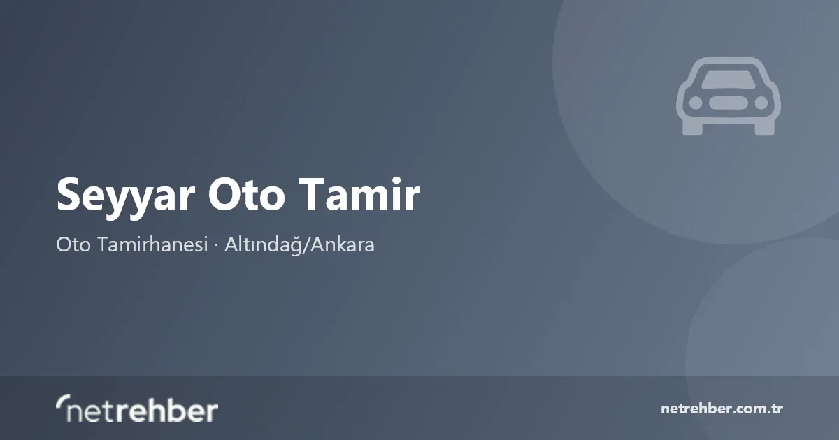 Seyyar Oto Tamir kapak görseli