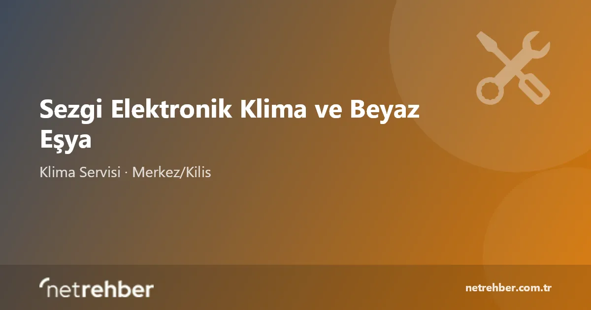Sezgi Elektronik Klima ve Beyaz Eşya kapak görseli