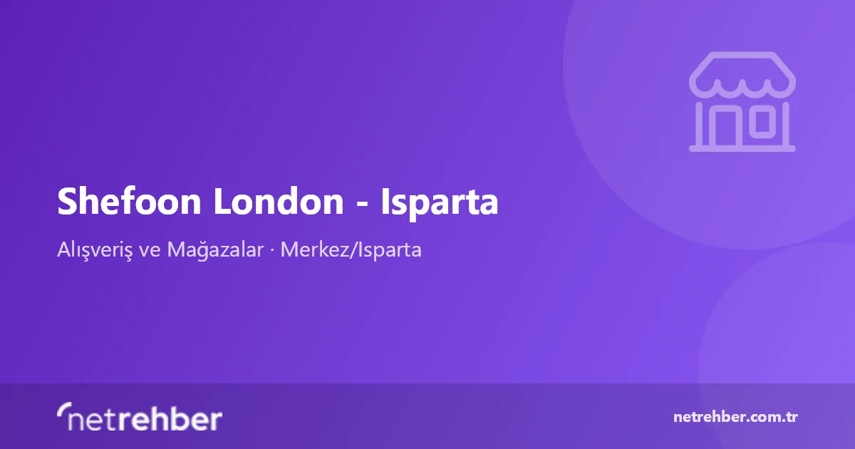 Shefoon London - Isparta kapak görseli
