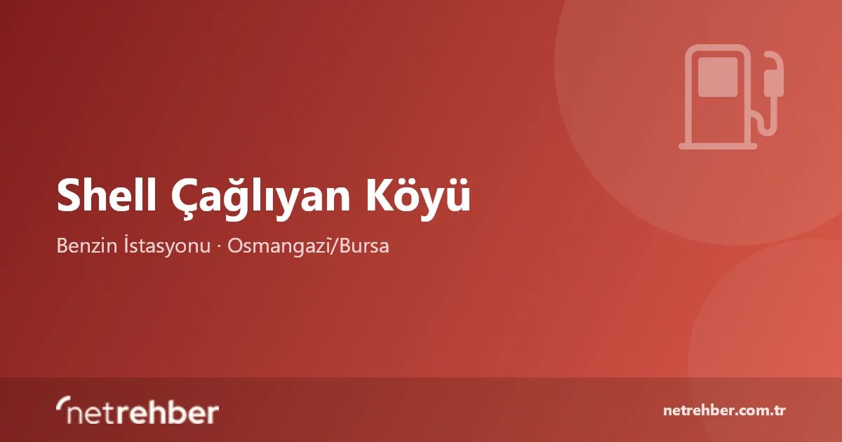 Shell Çağlıyan Köyü kapak görseli