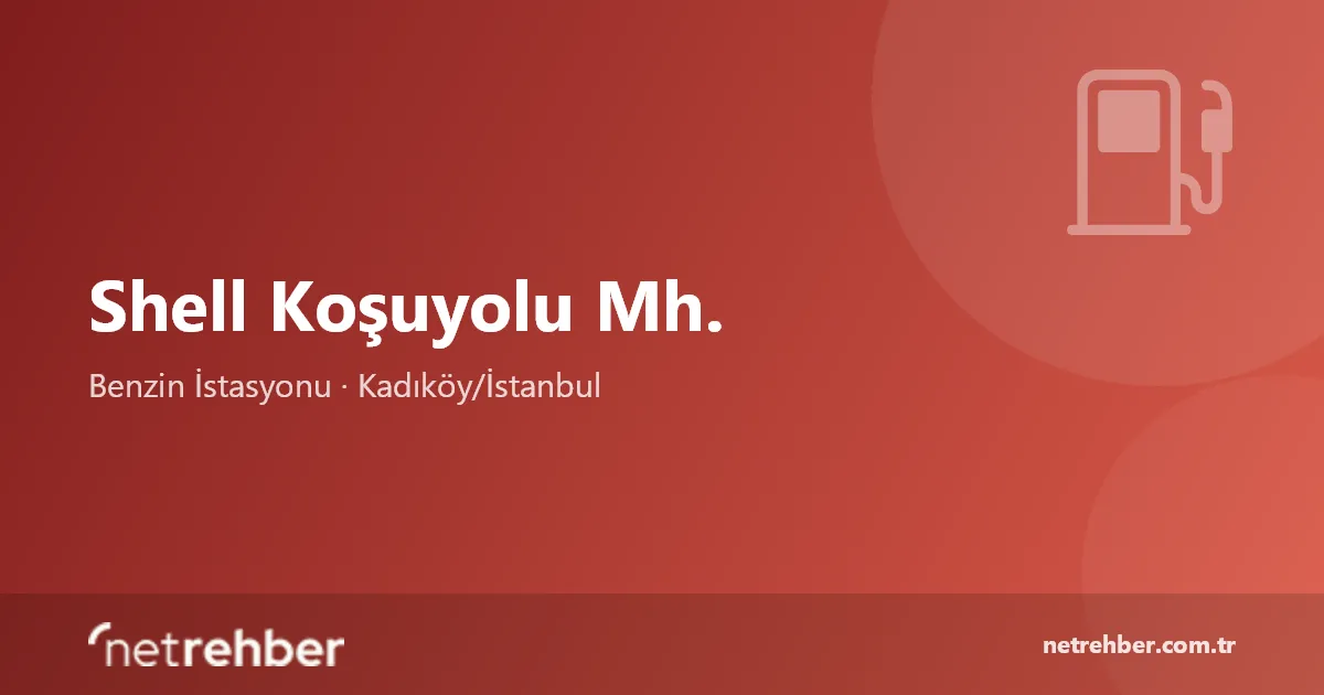 Shell Koşuyolu Mh. kapak görseli