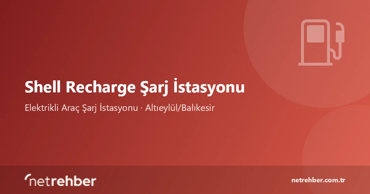 Shell Recharge Şarj İstasyonu kapak görseli