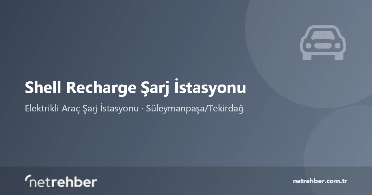 Shell Recharge Şarj İstasyonu kapak görseli