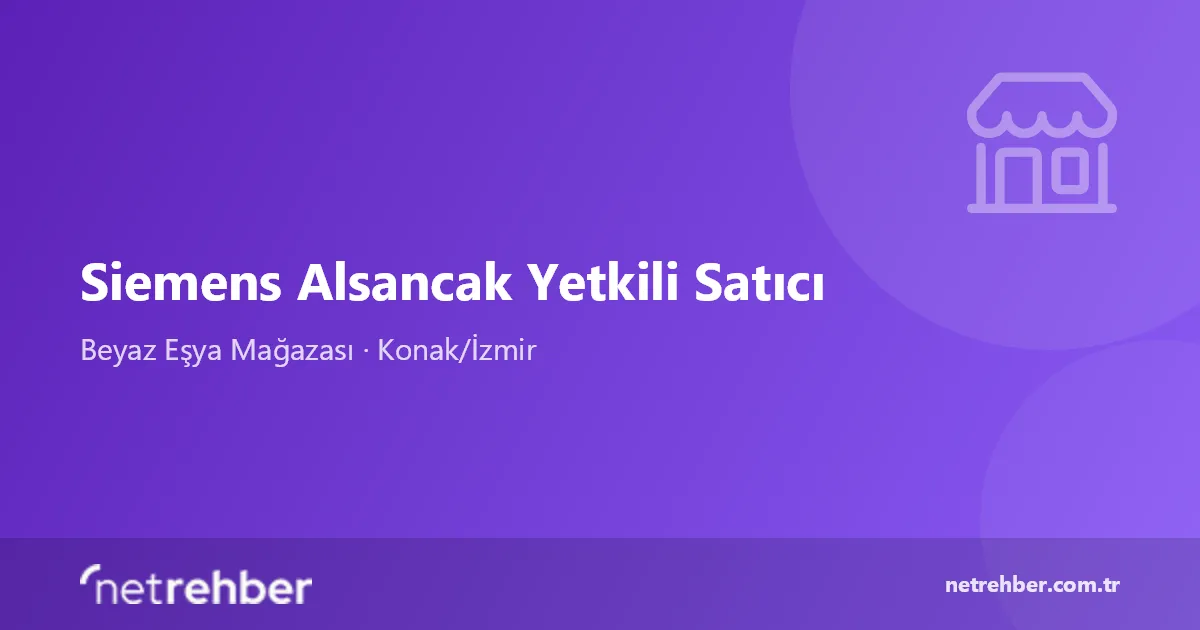 Siemens Alsancak Yetkili Satıcı kapak görseli