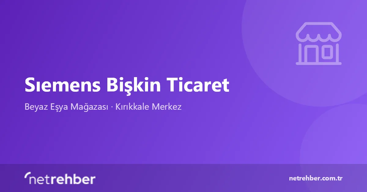 Sıemens Bişkin Ticaret kapak görseli