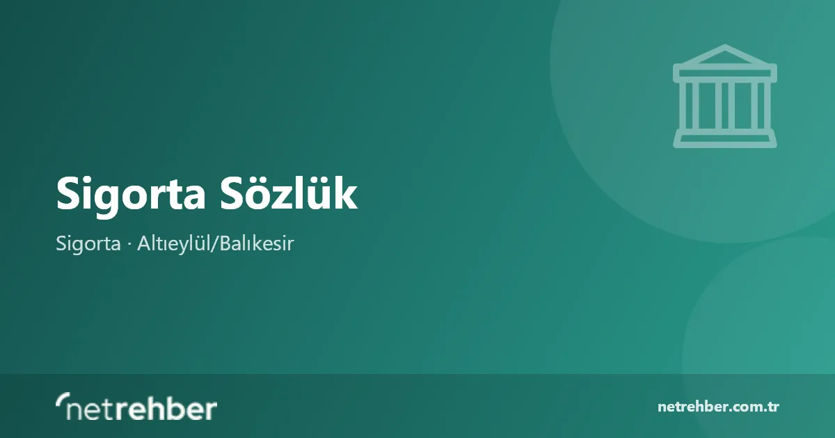Sigorta Sözlük kapak görseli