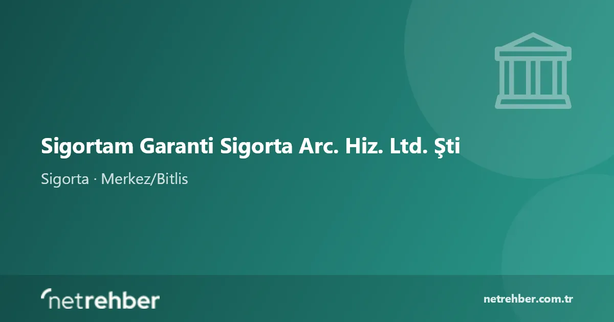 Sigortam Garanti Sigorta Arc. Hiz. Ltd. Şti kapak görseli