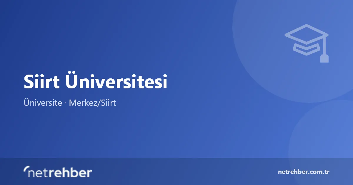 Siirt Üniversitesi kapak görseli