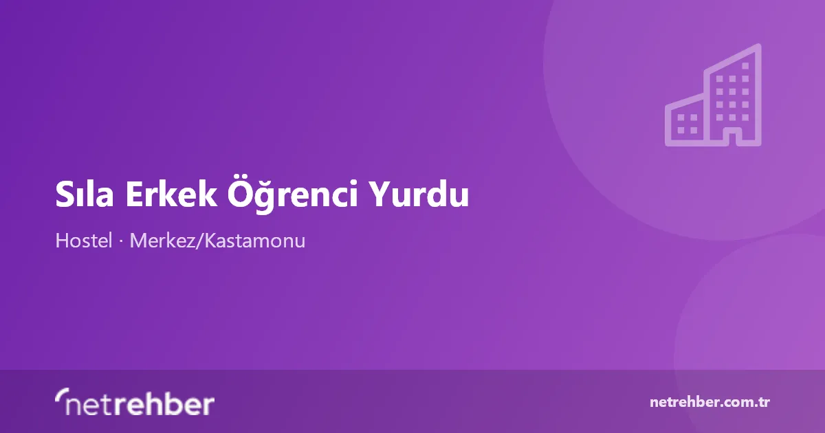 Sıla Erkek Öğrenci Yurdu kapak görseli