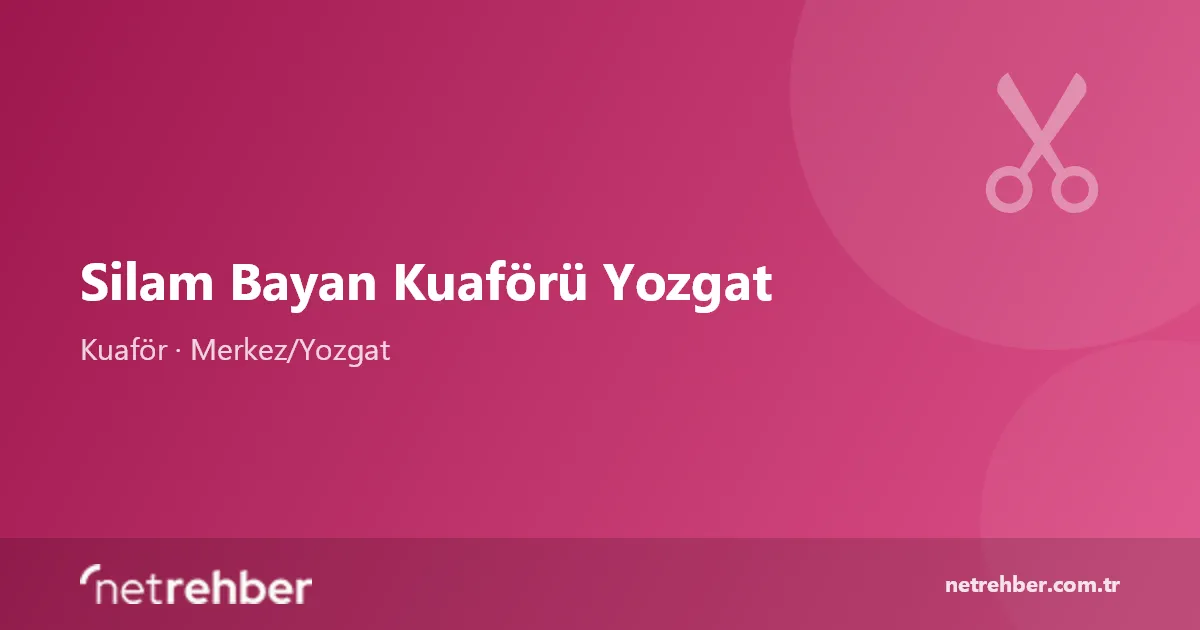 Silam Bayan Kuaförü Yozgat kapak görseli