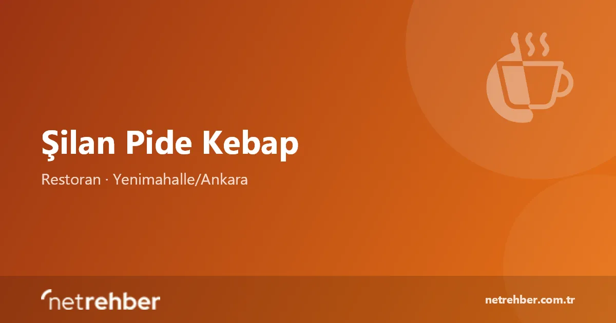 Şilan Pide Kebap kapak görseli
