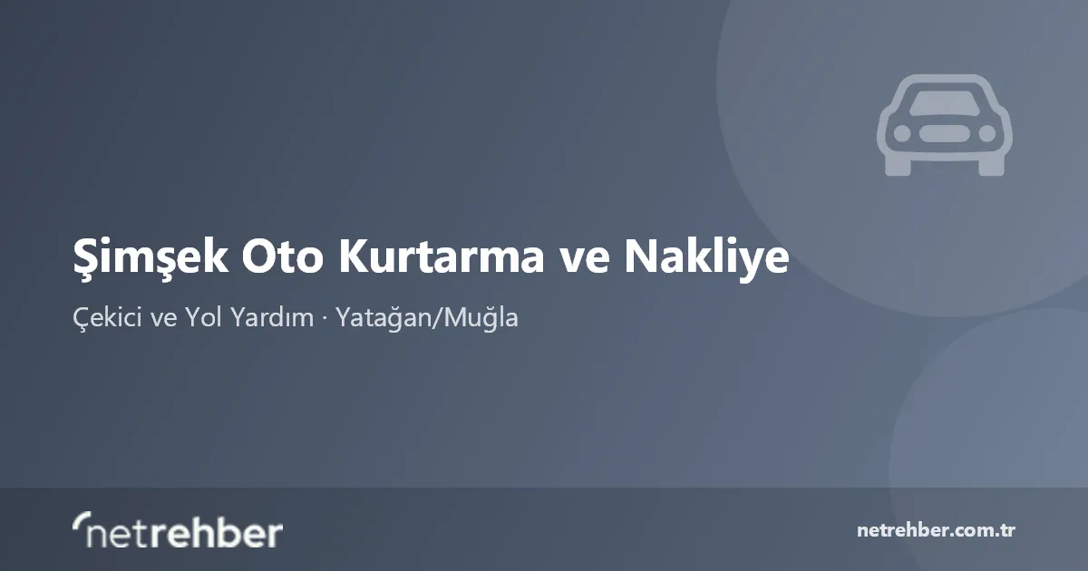 Şimşek Oto Kurtarma ve Nakliye kapak görseli
