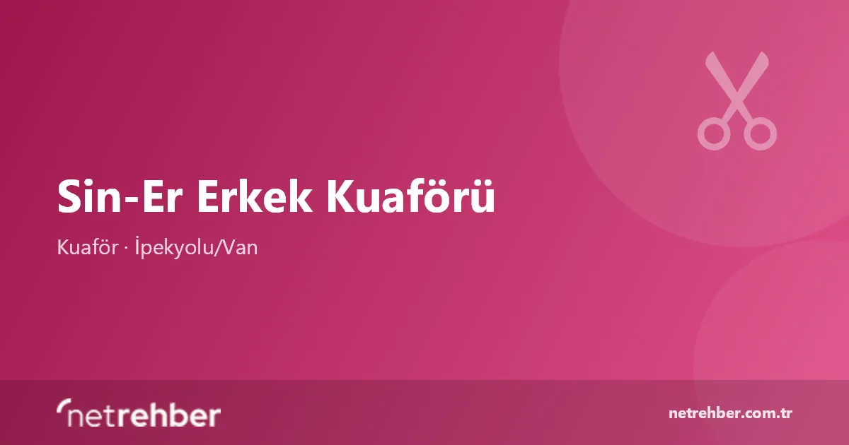 Sin-Er Erkek Kuaförü kapak görseli