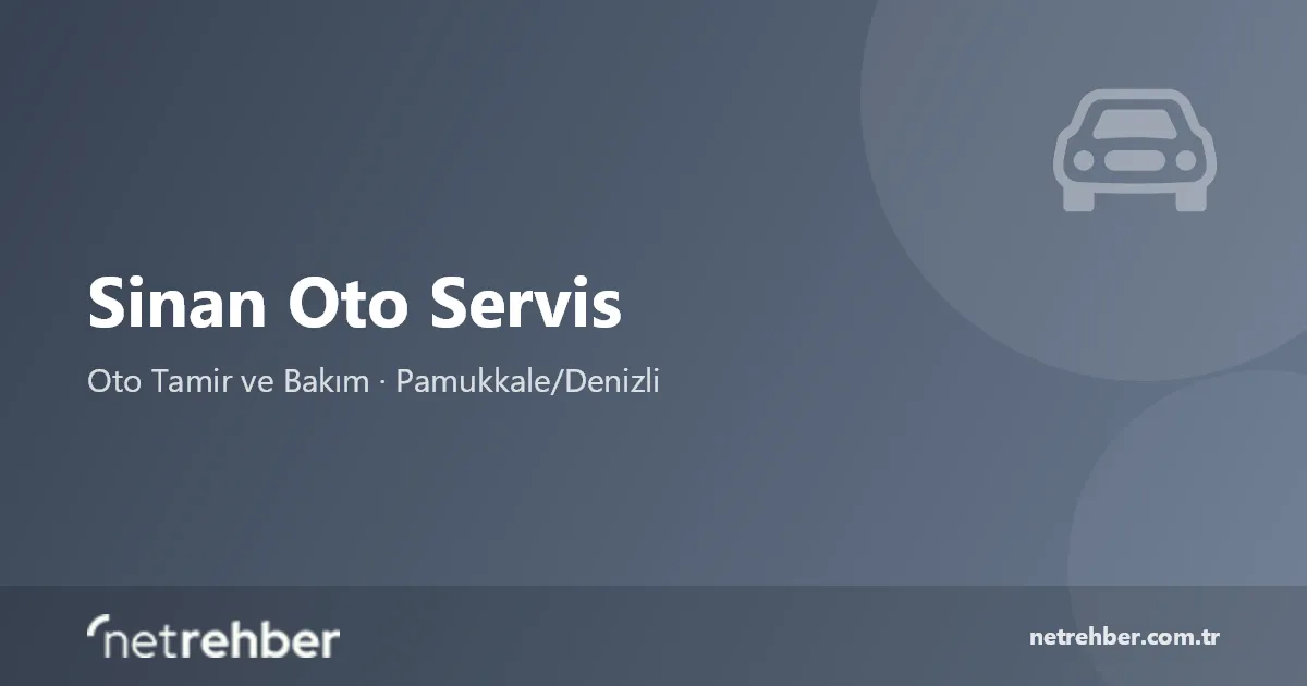 Sinan Oto Servis kapak görseli
