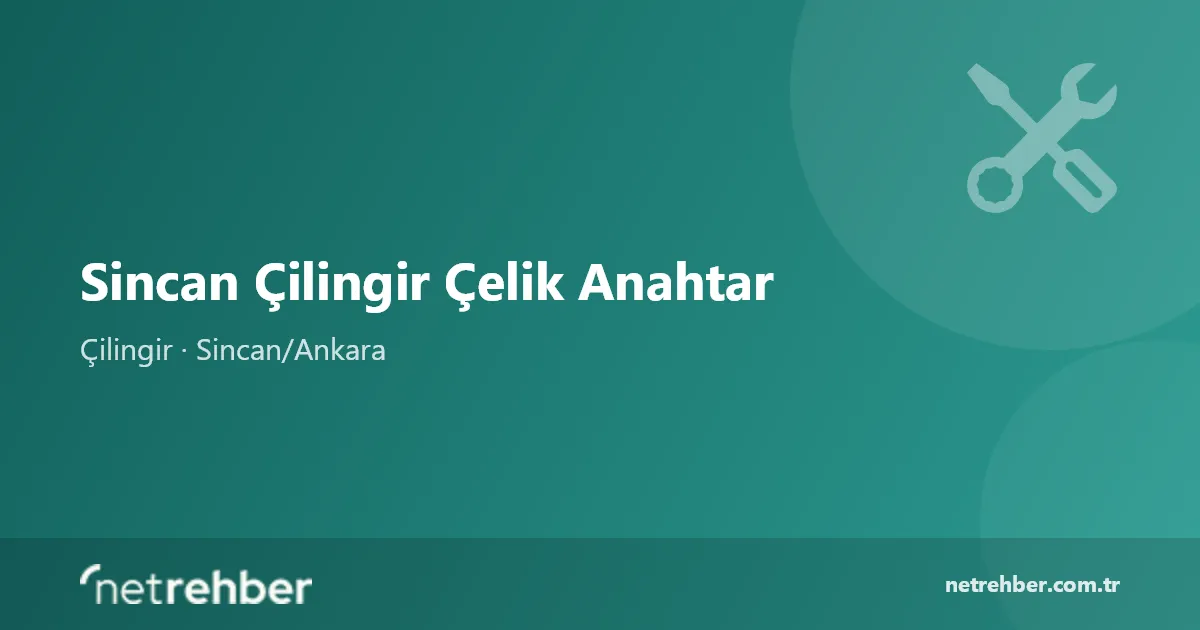 Sincan Çilingir Çelik Anahtar kapak görseli