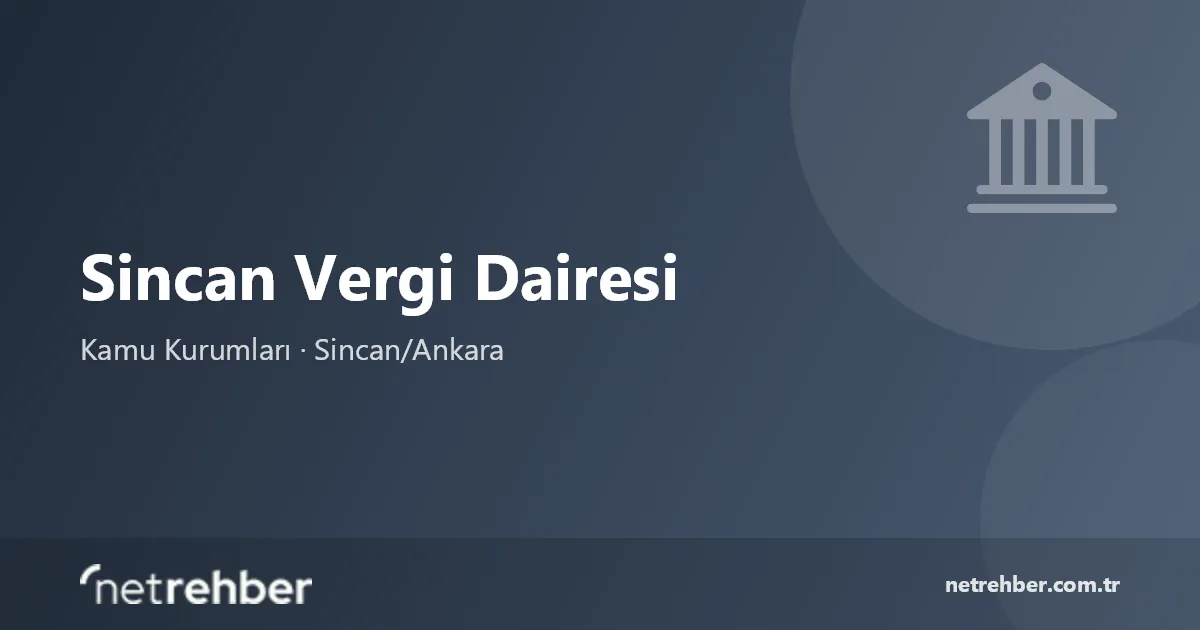 Sincan Vergi Dairesi kapak görseli