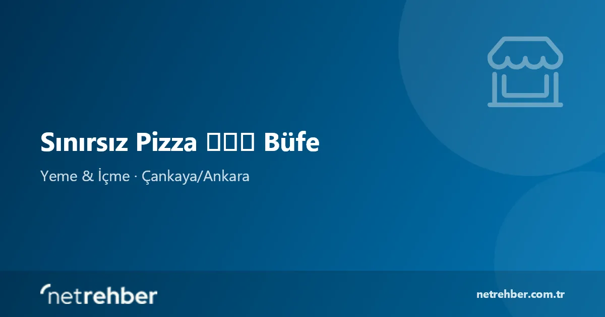 Sınırsız Pizza 𝐺𝑚𝑜 Büfe kapak görseli