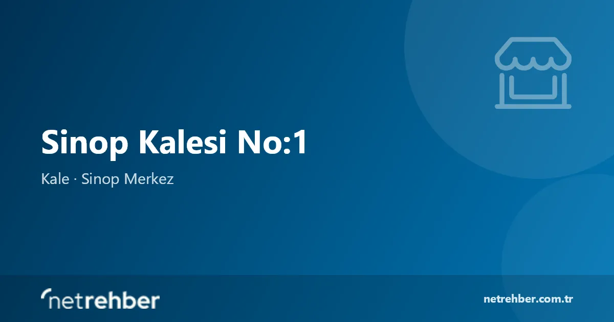 Sinop Kalesi No:1 kapak görseli