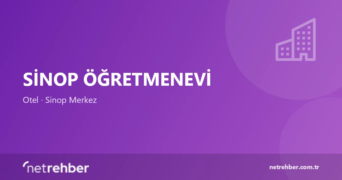 Sinop Öğretmenevi kapak görseli