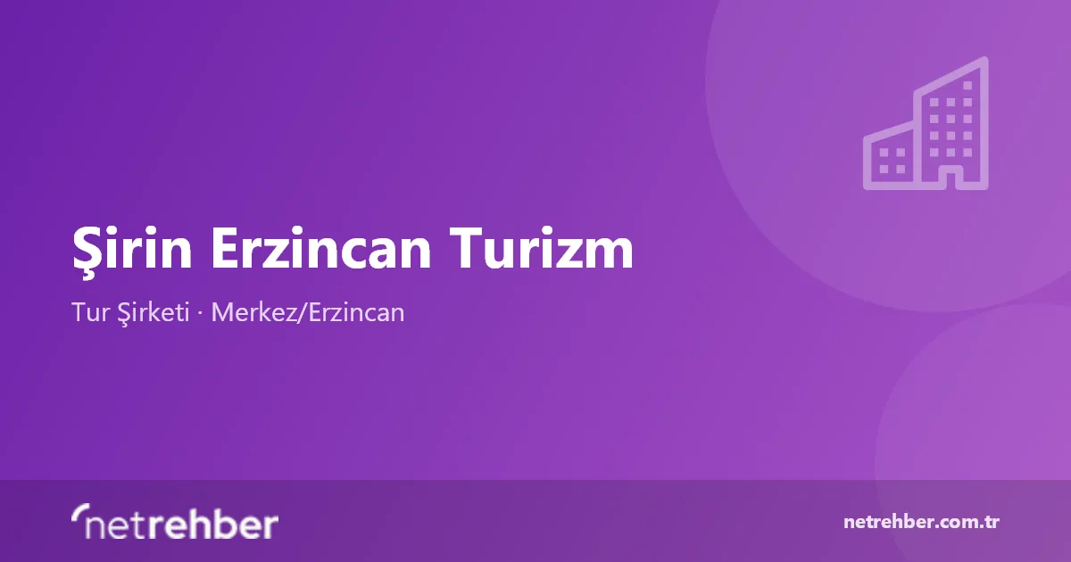 Şirin Erzincan Turizm kapak görseli