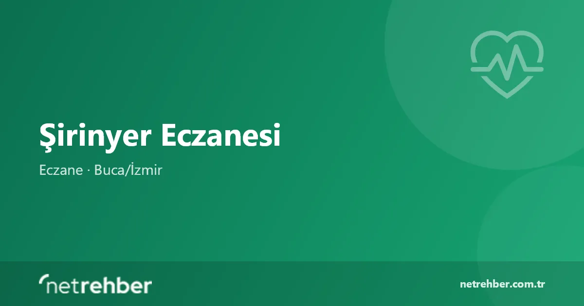 Şirinyer Eczanesi kapak görseli