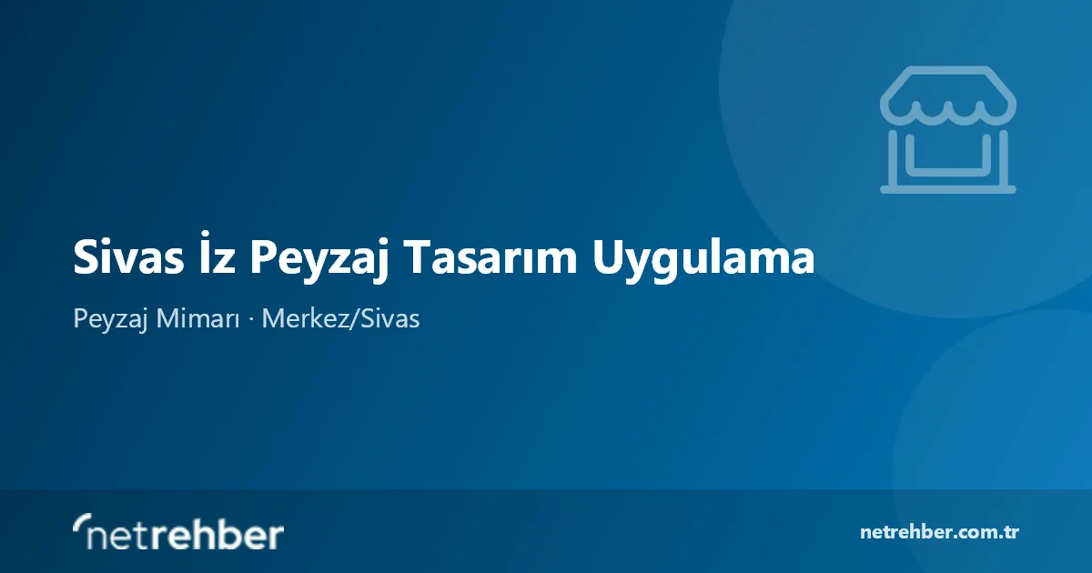 Sivas İz Peyzaj Tasarım Uygulama kapak görseli