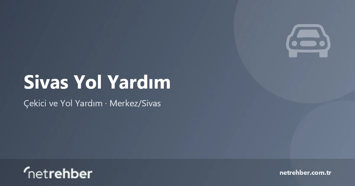 Sivas Yol Yardım kapak görseli