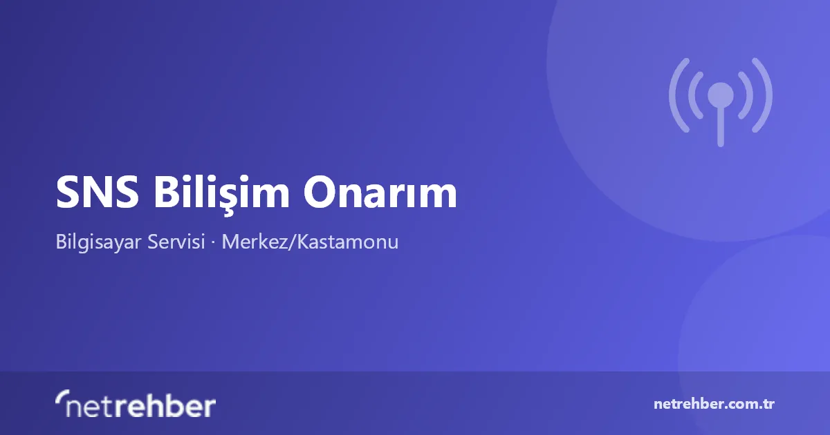 SNS Bilişim Onarım kapak görseli