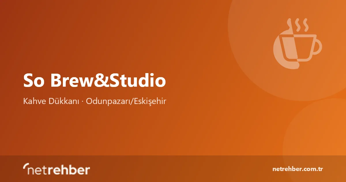 So Brew&Studio kapak görseli