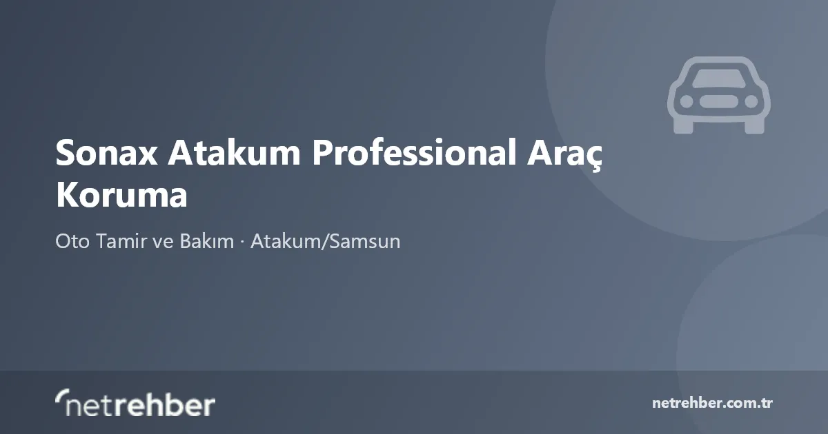 Sonax Atakum Professional Araç Koruma kapak görseli