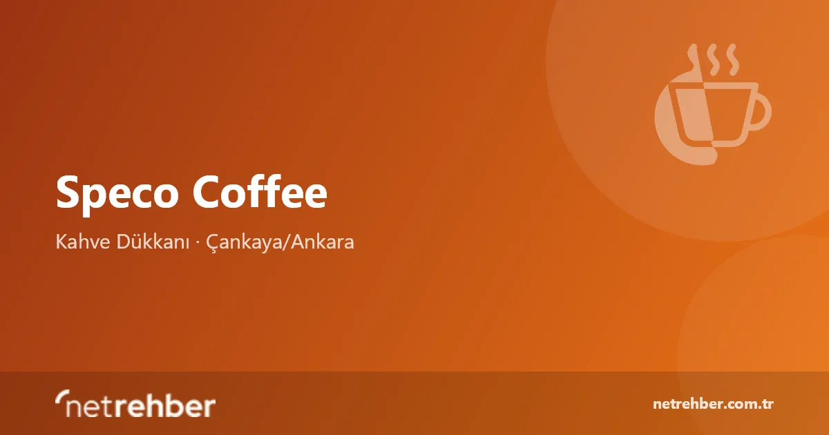 Speco Coffee kapak görseli