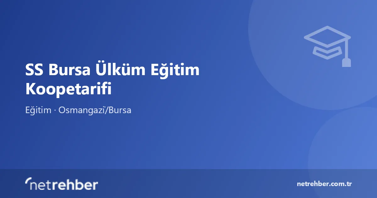 SS Bursa Ülküm Eğitim Koopetarifi kapak görseli