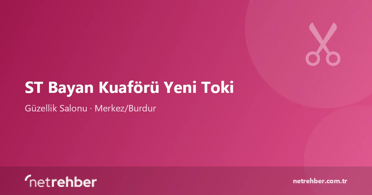 ST Bayan Kuaförü Yeni Toki kapak görseli