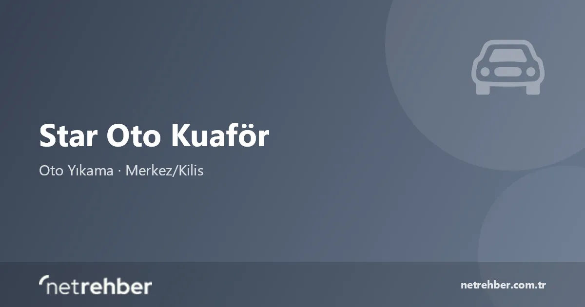 Star Oto Kuaför kapak görseli