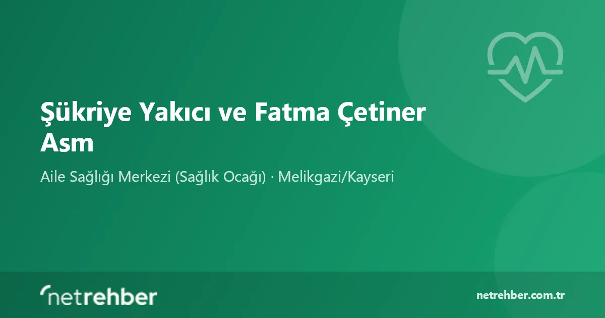 Şükriye Yakıcı ve Fatma Çetiner Asm kapak görseli
