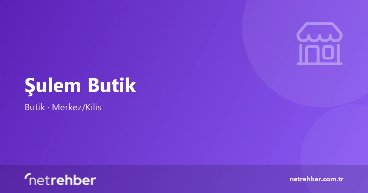Şulem Butik kapak görseli