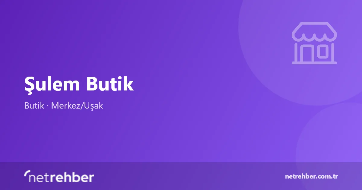 Şulem Butik kapak görseli