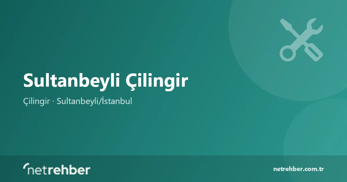 Sultanbeyli Çilingir kapak görseli