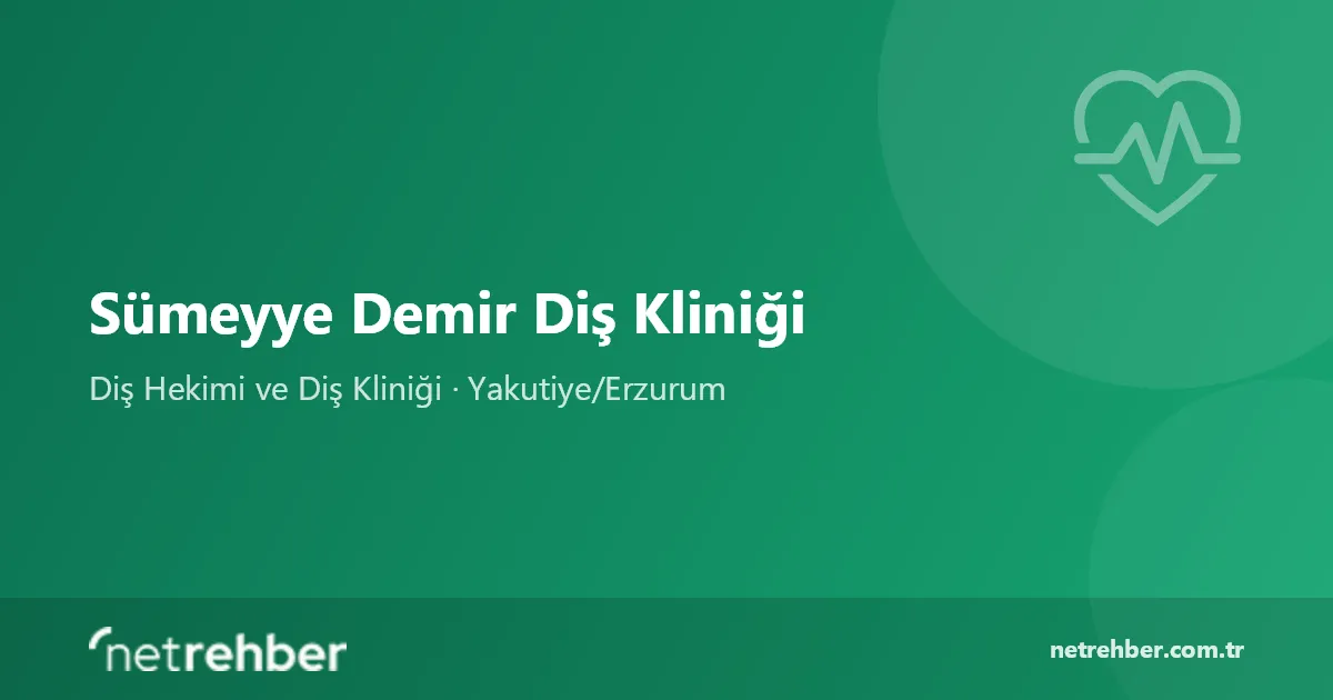 Sümeyye Demir Diş Kliniği kapak görseli