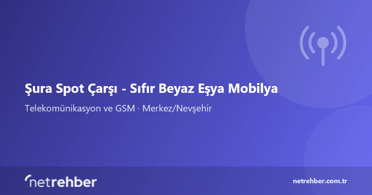Şura Spot Çarşı - Sıfır Beyaz Eşya Mobilya kapak görseli