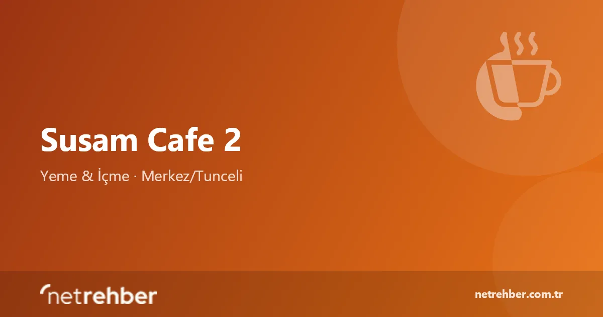 Susam Cafe 2 kapak görseli